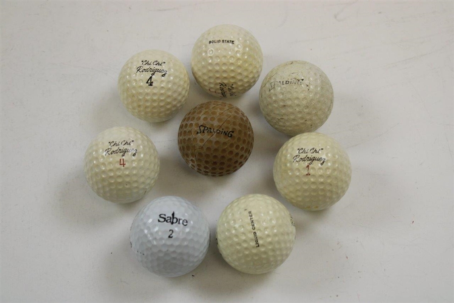 Eight (8) Chi-Chi Rodriguez Logo Golf Balls