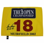 Gary Player Signed 2002 The OPEN at Muirfield Flag with Years Won Notation JSA ALOA