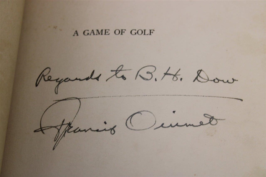 Francis Ouimet Signed 1932 'A Game of Golf' 1st Edition Book JSA ALOA