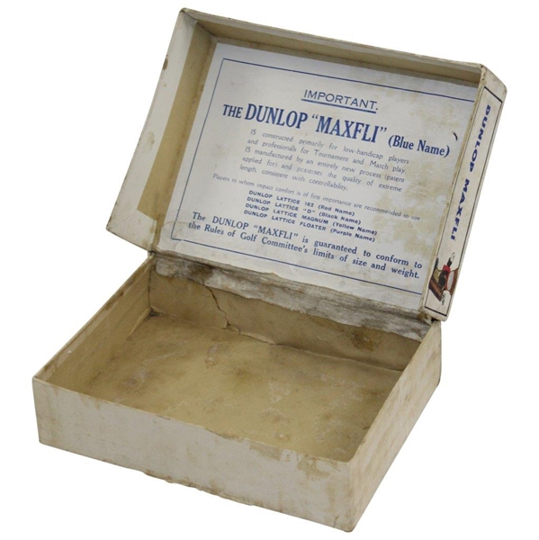 Vintage Dunlop Dozen Golf Ball Box with R&A Clubhouse & Dunlop Man (Box Only)