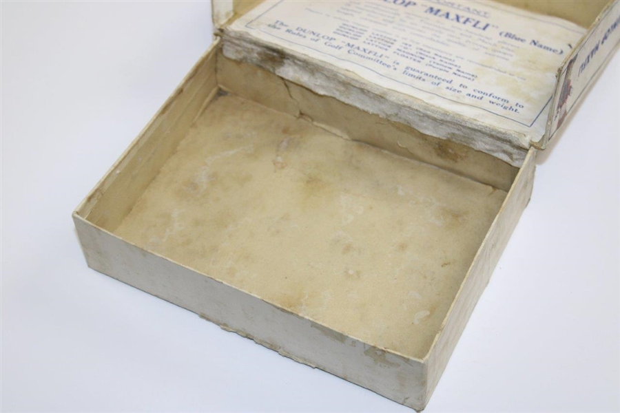 Vintage Dunlop Dozen Golf Ball Box with R&A Clubhouse & Dunlop Man (Box Only)