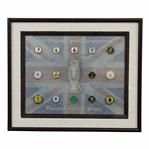 Gary Players Personal Victories of Gary Player British Open Ball Marker Display - Framed
