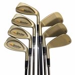Gary Players Personal Used Ignitor Plus 3-6 Irons, 9 Iron, Pitching, Sand Wedge with Black Knight on Face