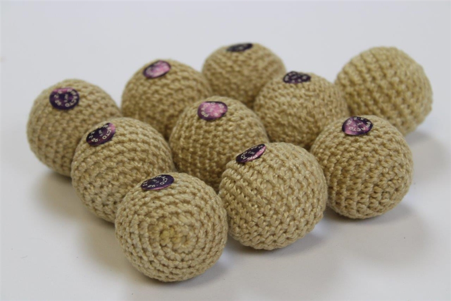 1926 Practo Knit Indoors-Outdoors Balls in Original Box - 10 Examples in Excellent Condition