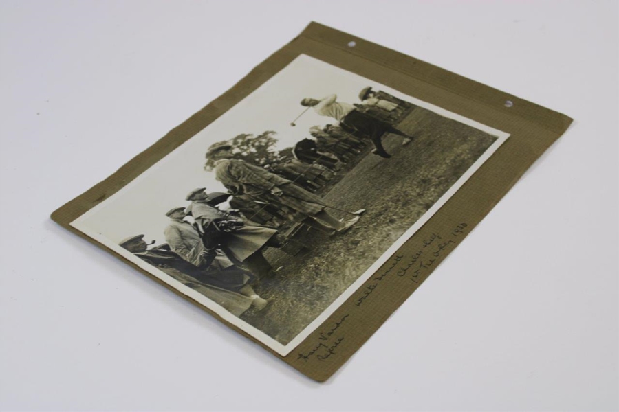 Harry Vardon, Henry Cotton, & others 1930 Photos on Large Album Page - Henry Cotton Collection