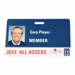 Gary Players Personal 2013 PGA Tour Member Champions Tour All Access Badge
