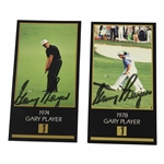 Gary Players Personal Signed 1974 & 1978 GSV Masters Collection Cards JSA ALOA 