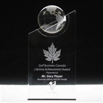 Gary Players Personal 2009 Golf Business Canada Lifetime Achievement Award with Box