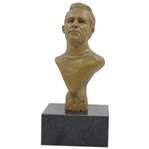 Original Gary Player Polymer Resin & Bronze The Black Knight Bust by Sculptor Robert Fletcher with COA