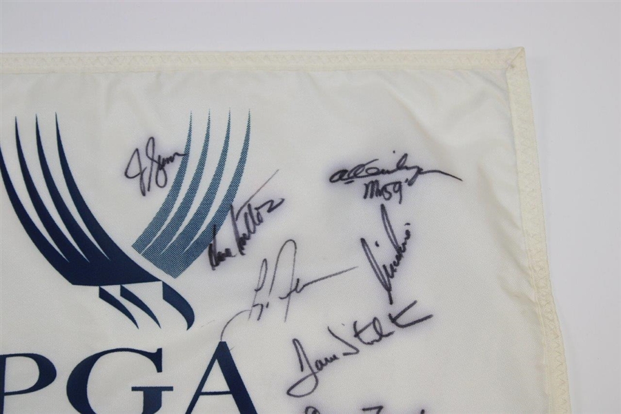 PGA Champs Signed 2000 PGA Championship Flag by Snead, Player, Runyan and 16 others JSA ALOA