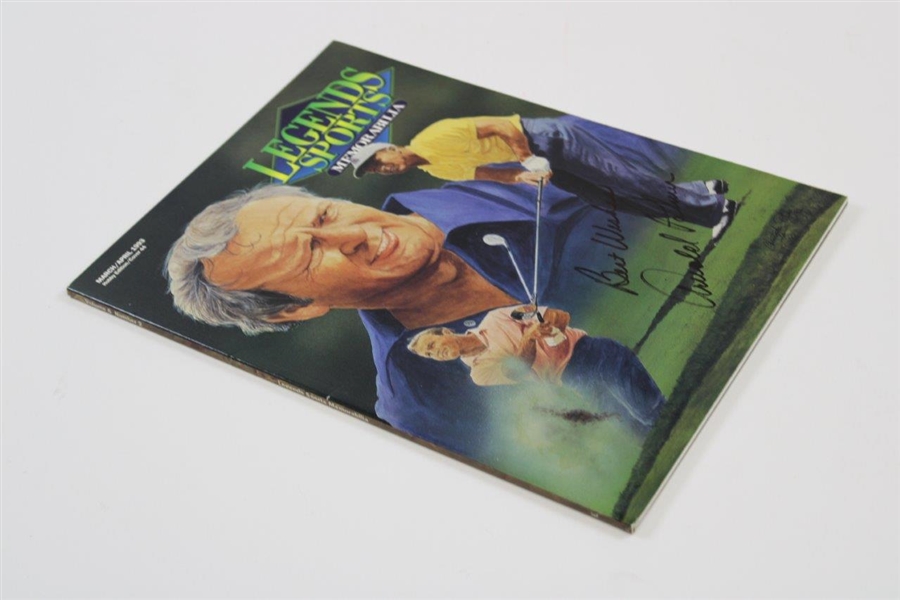 Arnold Palmer Signed Legends Sports Memorabilia Magazine with Photo JSA ALOA