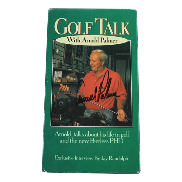 Arnold Palmer Signed 'Golf Talk with Arnold Palmer' VHS Interview by Jay Randolph JSA ALOA