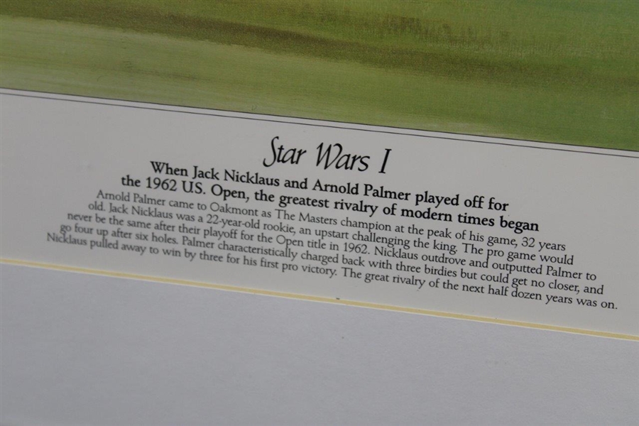 Jack Nicklaus & Arnold Palmer Ltd Ed 'Star Wars I' US Open 1962 Print - Framed JSA ALOA