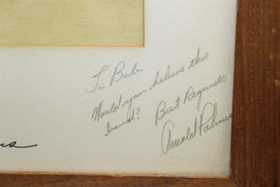 Arnold Palmer & Jesse Owens Signed Framed Photo JSA ALOA