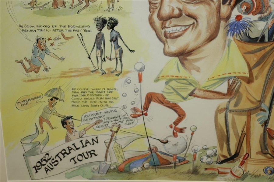 1952 Australian Tour Caricature of Paul Hahn by Artist Tony Zafty