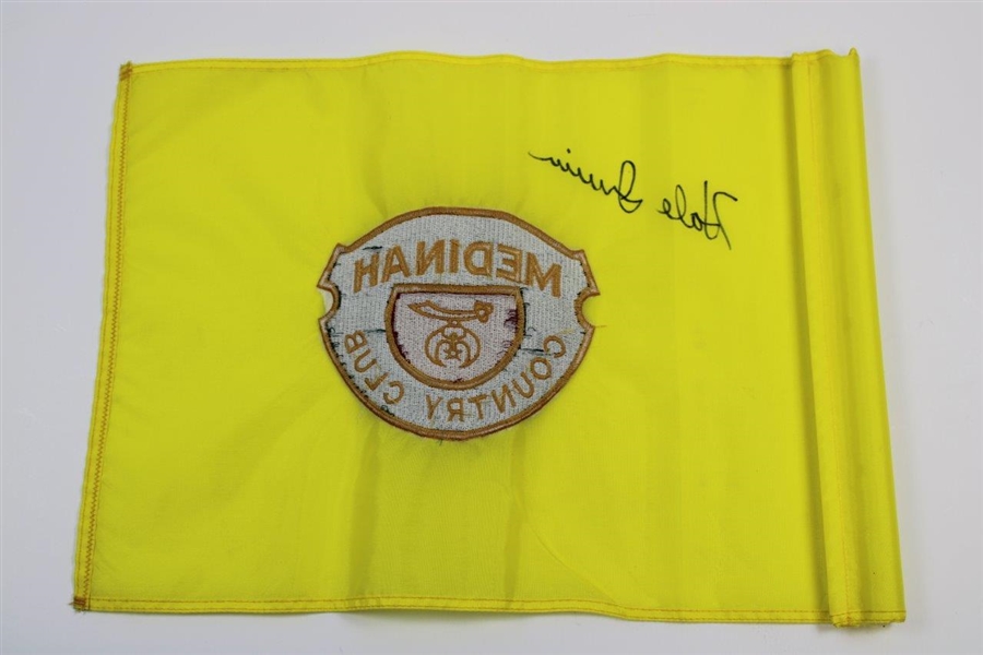 Hale Irwin Signed Medinah Country Club Embroidered Flag JSA ALOA