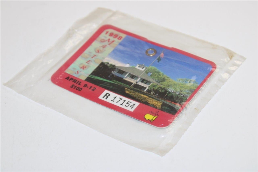  1998 Masters Badge in Sealed Plastic - Unopened & Unused