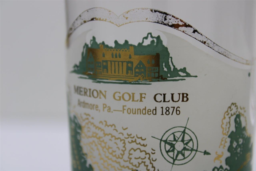 Augusta National, Merion & Oakmont CC Vintage Golf Drinking Glasses 