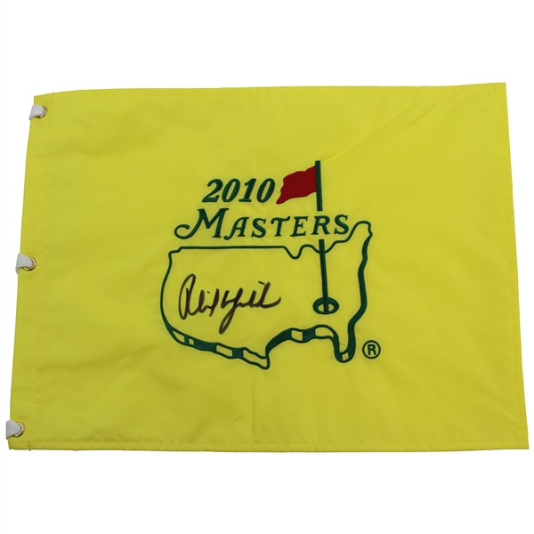 Phil Mickelson Signed 2010 Masters Embroidered Flag JSA ALOA
