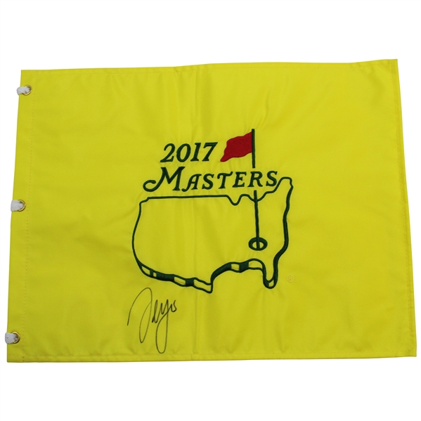 Sergio Garcia Signed 2017 Masters Embroidered Flag JSA ALOA