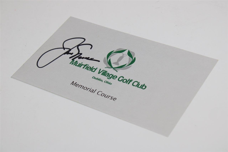 Jack Nicklaus Signed Muirfield Village GC Official Memorial Course Scorecard JSA ALOA