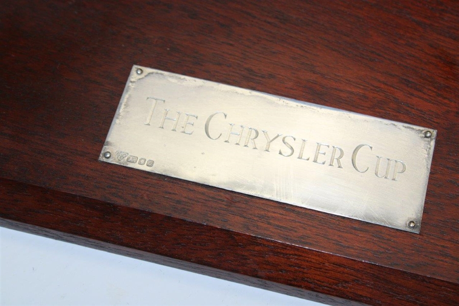 Chi Chi Rodriguez's 1986 The Chrysler Cup Sterling Silver Golf Club on Plinthe