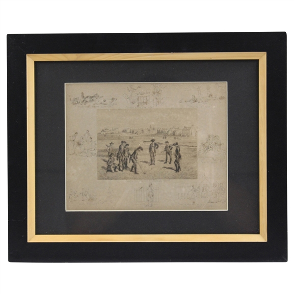Original Artist Frank Paton 'Royal & Ancient, St. Andrews 1798' Signed Etching - Framed
