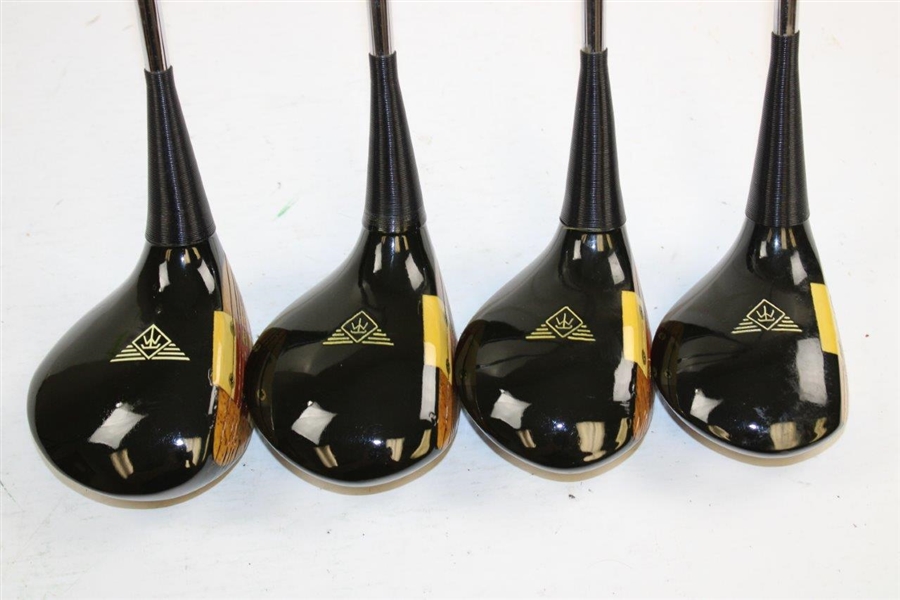 Set of Four (4) MacGregor Oil Hardened Eye-O-Matic Tourney Woods with Headcovers - 1, 2, 3 & 4
