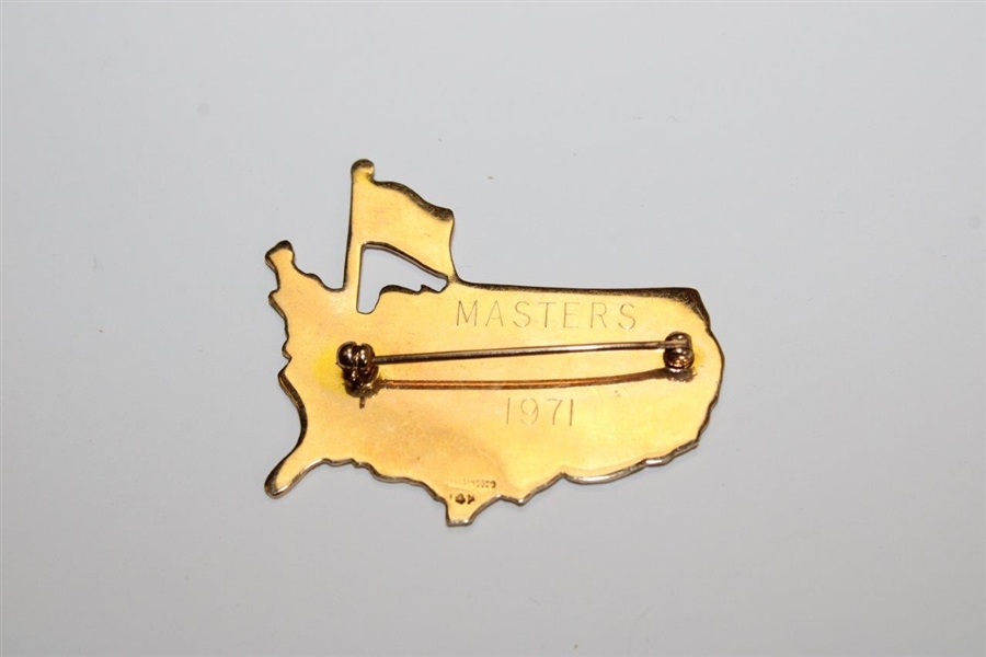 Sam Snead's Personal 1971 Augusta National Member Gift - 14k Gold Masters Logo Pin