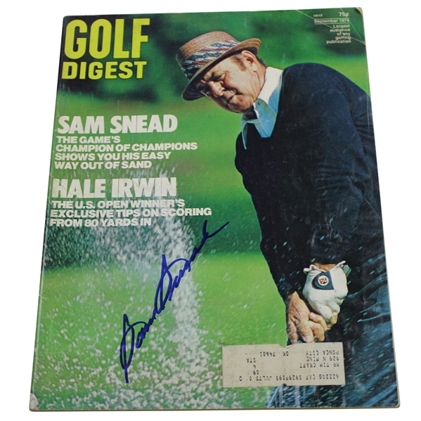 Sam Snead Signed 1974 'Golf Digest' Magazine JSA ALOA