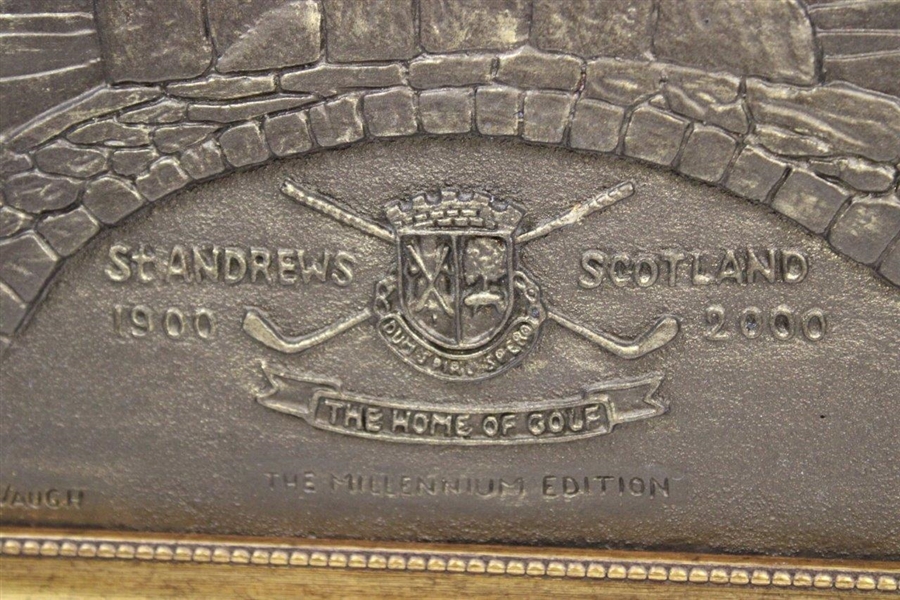 St. Andrews 'The Home of Golf' 1900-2000 Millenium Ltd Ed #4 Cast Resin Picture by Artist Bill Waugh