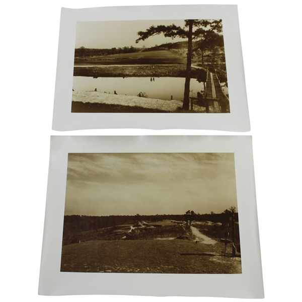Pair of Early Pine Valley Sepia Tone Oversize 11 X 14 Photos 