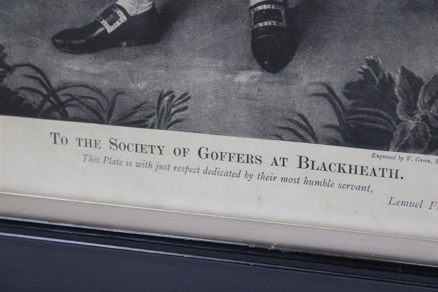 Circa 1893 'The Blackheath Golfer' Mezzotint Print by V. Green