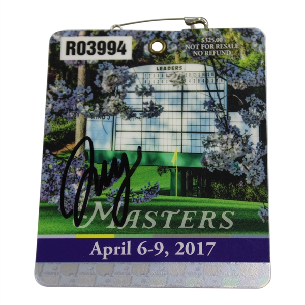 Sergio Garcia Signed 2017 Masters SERIES Badge #R03994 JSA ALOA