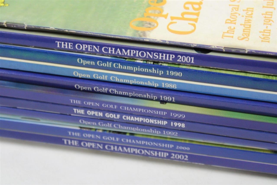 Assorted OPEN Championship Official Programs with Lady Golfer Wire Photos