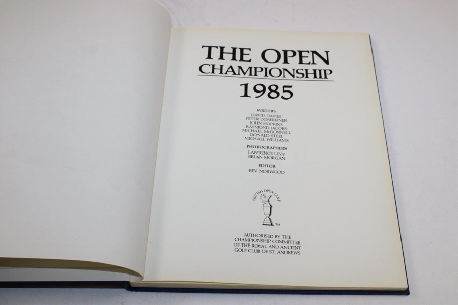 Sandy Lyle Signed 'The OPEN Championship 1985' Book Authorized by The R&A JSA ALOA