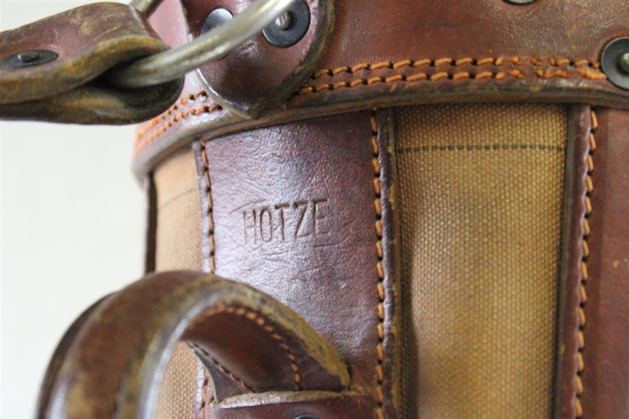 Classic Hotze Canvas & Leather Golf Bag - Hot Z