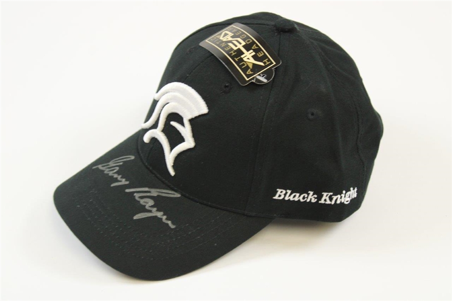 Gary Player Signed Personal 'Black Knight' Par Saver Black Hat - Unused JSA ALOA