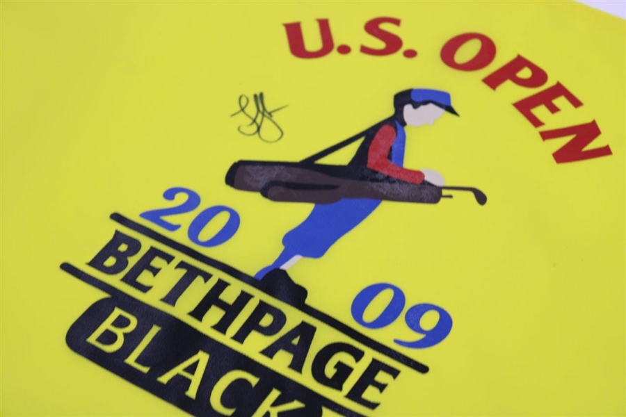 Lucas Glover Signed 2009 US Open at Bethpage Black Screen Flag JSA ALOA