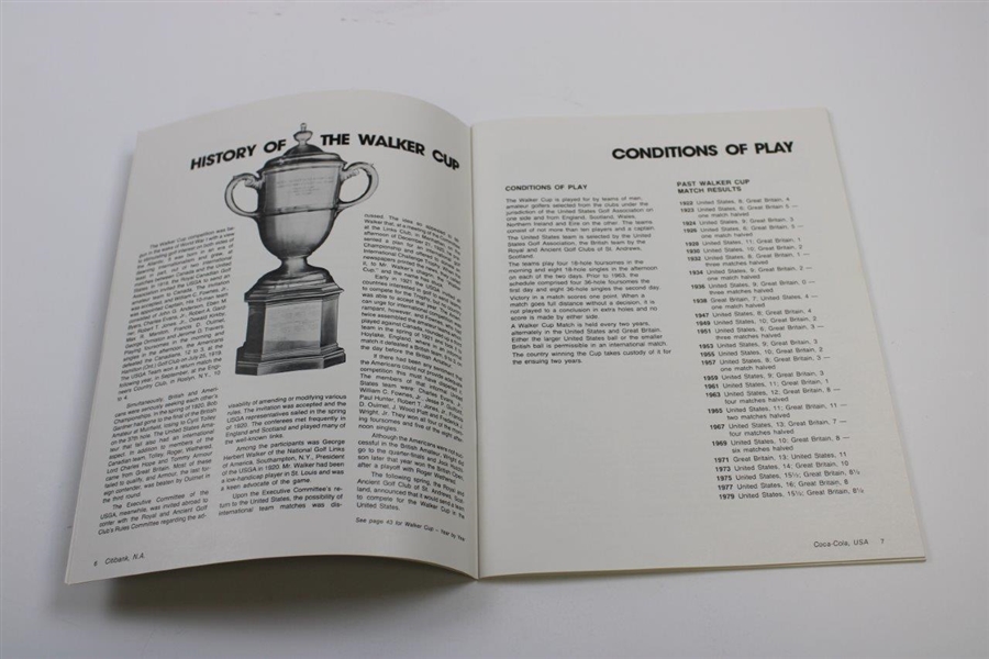 1981 Walker Cup at Cypress Point Club Official Program