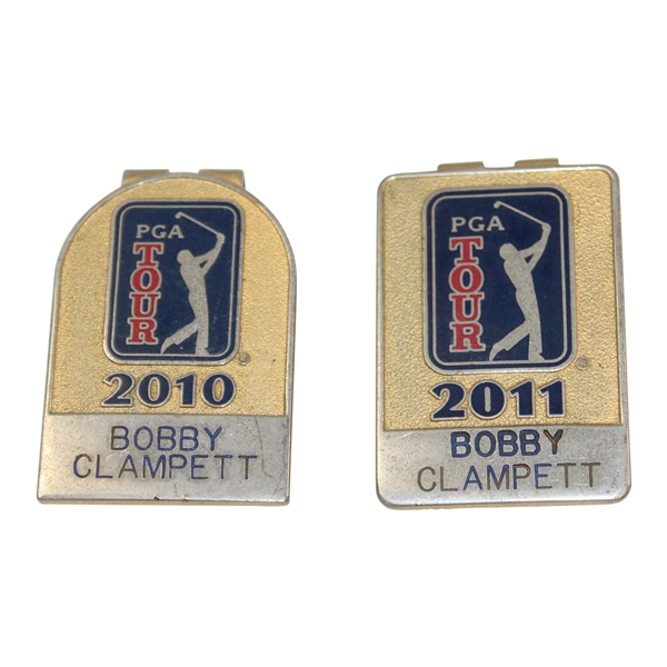 Bobby Clampett's Personal 2010 & 2011 PGA Tour Member Money Clip/Badges