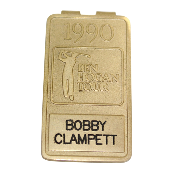Bobby Clampett's Personal 1990 Ben Hogan Tour Money Clip/Badge