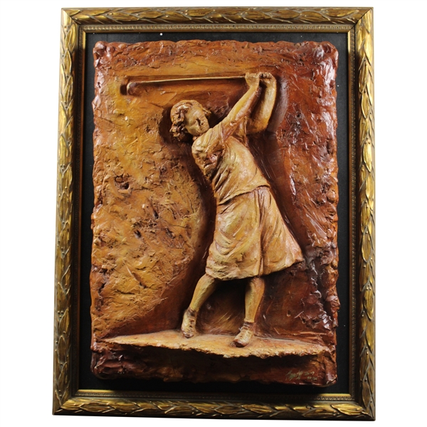 Unique Undated Patty Berg Deep Relief Art Post-Swing Image by Paul Kamish - Framed