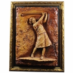 Unique Undated Patty Berg Deep Relief Art Post-Swing Image by Paul Kamish - Framed