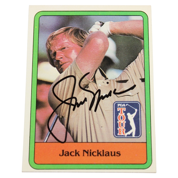 Jack Nicklaus Signed 1981 Donruss PGA Tour Golf Card - Rookie Card JSA ALOA