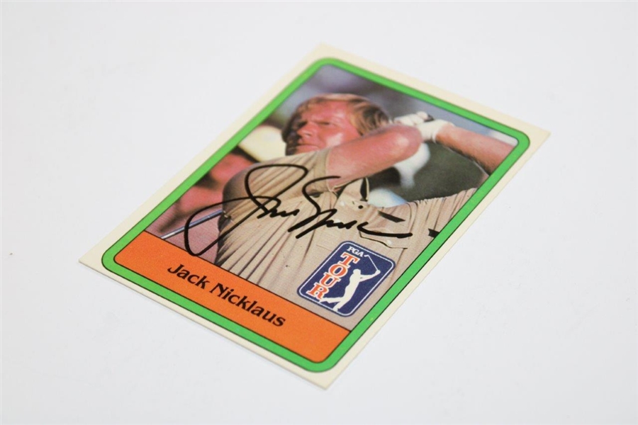 Jack Nicklaus Signed 1981 Donruss PGA Tour Golf Card - Rookie Card JSA ALOA