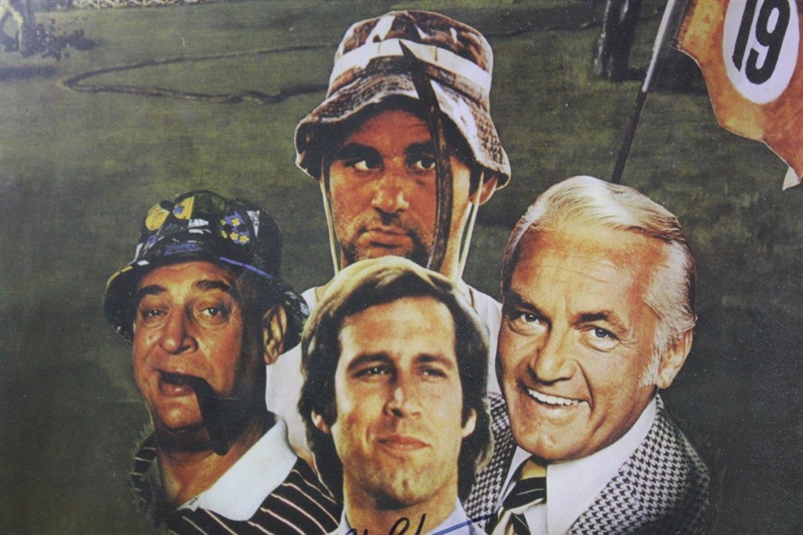 Chevy Chase Signed 'Caddyshack' Movie Poster - Bobby Clampett Collection - Framed JSA ALOA