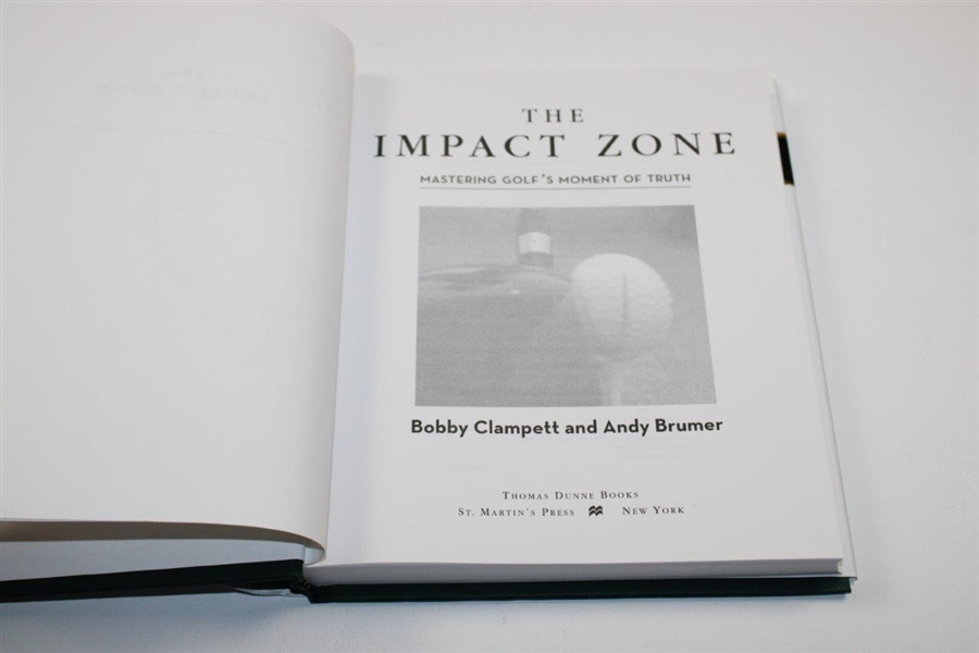 Bobby Clampett Signed Impact Zone Golf Ball & 'The Impact Zone' Book JSA ALOA