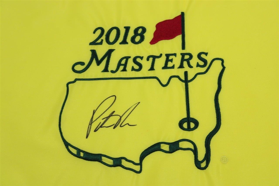Patrick Reed Signed 2018 Masters Tournament Embroidered Flag JSA #V87392