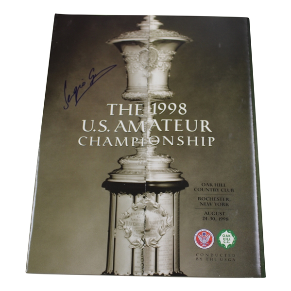 Sergio Garcia Signed 1998 U.S. Amateur Championship at Oak Hill CC Program JSA ALOA